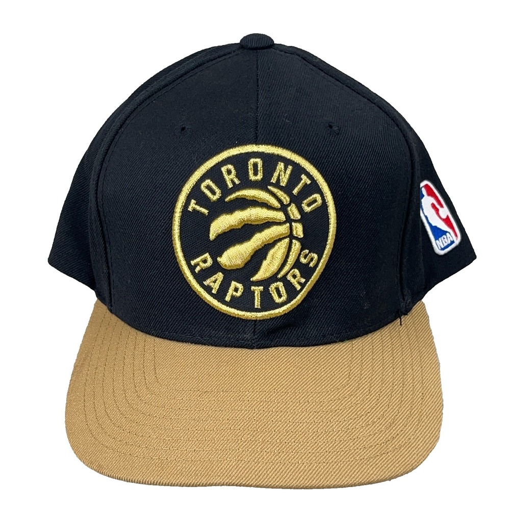 Toranto Raptors Hat Cap Snapback Black Gold Wool Blend NBA‎ Basketball Adult